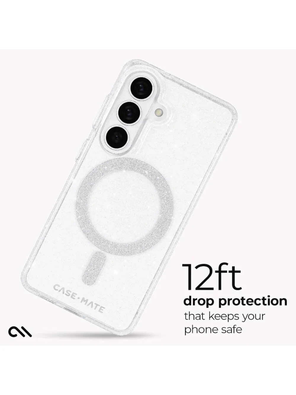 Case-Mate Samsung Galaxy S26 Twinkle Twilight Silver & Clear Magnetic Phone Case